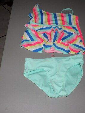 Multi Color 2 Pcs Justice Swimsuit Size 14